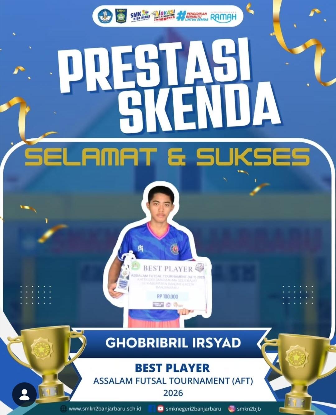 Ghobribril Irsyad Raih Gelar Best Player di Assalam Futsal Tournament (AFT) 2026