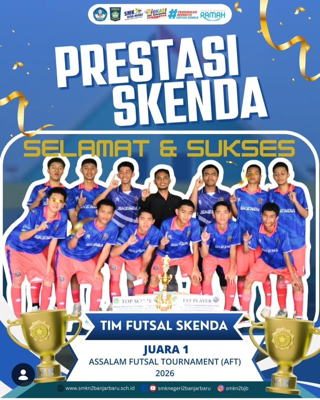 Luar Biasa! Tim Futsal SKENDA Sabet Juara 1 Assalam Futsal Tournament (AFT) 2026