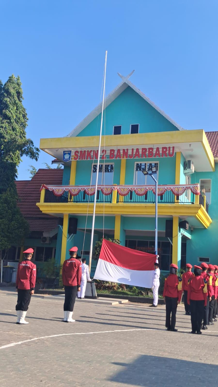 Khikmat dan Penuh Semangat, SMKN 2 Banjarbaru Gelar Upacara HUT RI Ke-81